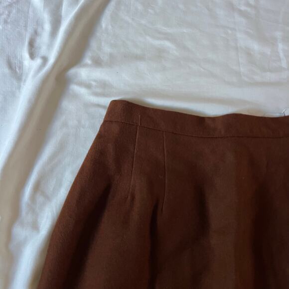 Vtg Brown Skirt Sz 6 Cottagecore Librarian Retro - Picture 2 of 6